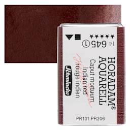 Schmincke Horadam Aquarell Watercolor - Indian Red, Full Pan and swatch