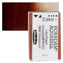 Schmincke Horadam Aquarell Watercolor - Transparent Brown, Full Pan and swatch