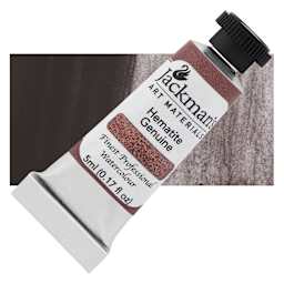 Jackman's Finest Professional Watercolour - Hematite Genuine, 5 ml Tube and Swatch