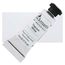 Jackman's Finest Professional Watercolour - Titanium White, 5 ml Tube ad Swatch