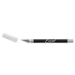 Excel Blades K18 Cushion Grip Knife - Black Knife shown horizontally and uncapped