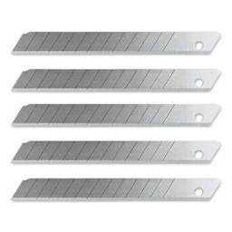Excel Blades Snap-Off Utility Knife Blades - 9 mm, 13-Point Snap Blade, Pkg of 5, out of packaging