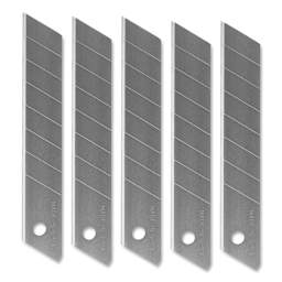 Excel Blades Snap-Off Utility Knife Blades - 18 mm, 8-Point Snap Blade, Pkg of 5, out of packaging