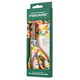 Created With Fiskars Scissors - Playful Posies, 8" (In Package, Angled Showing Side)