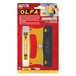 Olfa Stainless Steel Multi-Grip Scraper, in packaging