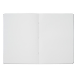 Fabriano EcoQua Staplebound Notebook - Gray, 11.7" x 8.3", Blank (open to show paper)
