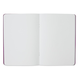 Fabriano EcoQua Staplebound Notebook - Wine, 8.3" x 5.8", Blank (open to show paper)