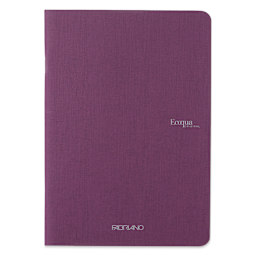 Fabriano EcoQua Staplebound Notebook - Wine, 8.3" x 5.8", Blank (front view)