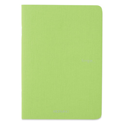 Fabriano EcoQua Staplebound Notebook - Lime, 8.3" x 5.8", Blank (front view)