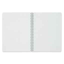 Fabriano EcoQua Spiral Notebook - Gray, 8.3" x 5.8", Graph (open to show paper)