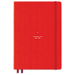 Leuchtturm1917 Bauhaus Notebook - Red/Royal Blue, 5-3/4" x 8-1/4", Dotted (front cover without label)