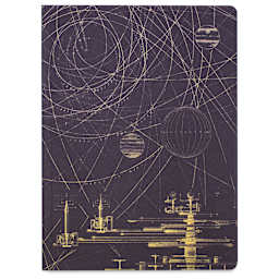 Cognitive Surplus Experiment Softcover Notebook - Planetary Motion, 9" x 6-3/4", front of notebook