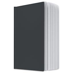 Uglybooks Perfect Bound Notebook - NO.1 Tuxedo, 5-3/4" x 4", 135 gsm, Pkg of 3, partially open