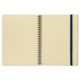 Delfonics Rollbahn Classic Spiral Notebook - Blue, A5, open