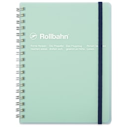 Delfonics Rollbahn Clear Plastic Notebook - 5-1/2" x 7", Blue, front cover
