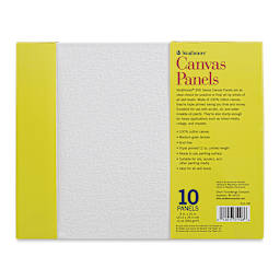 Strathmore 300 Series Cotton Canvas Panel Pack - 8" x 10", Package of 10 (Back of packaging)