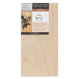Apollon Gotrick Cradled Wood Panel - 6" x 12", 1-5/8" Profile front with label