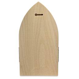 Trekell Gothic Wood Panel - Arch Altar Folding Panel, back of closed panel