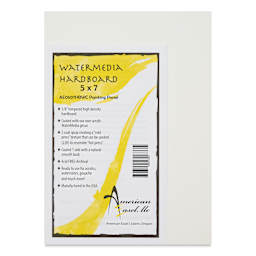 American Easel WaterMedia Hardboard Panel - 5" x 7", 1/8", packaging