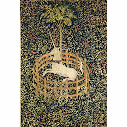 Hape x The Met Unicorn in a Garden Wooden Frame Puzzle, finished