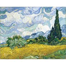 Hape x The Met Van Gogh Cypresses Wooden Frame Puzzle, finished