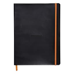 Rhodia Rhodiarama Softcover Notebook - 7-1/2" x 9-7/8", Black, Lined