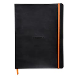 Rhodia Rhodiarama Softcover Notebook - 7-1/2" x 9-7/8", Black, Dot Grid