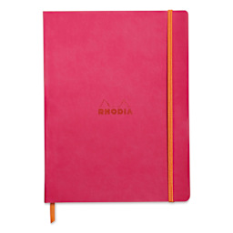 Rhodia Rhodiarama Softcover Notebook - 7-1/2" x 9-7/8", Raspberry, Lined