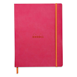 Rhodia Rhodiarama Softcover Notebook - 7-1/2" x 9-7/8", Raspberry, Dot Grid