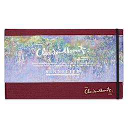 Sennelier Claude Monet Watercolor Notebook - 5.9" x 9.8", Red, front cover with label