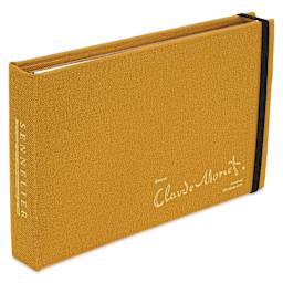 Sennelier Claude Monet Watercolor Notebook - 3.5" x 5.5", Yellow, angled view