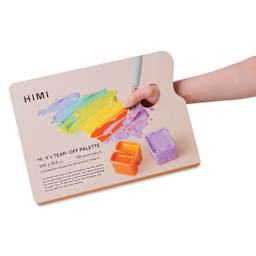 Himi Tear-Off Palette Pad - With Thumb Hole, 355 mm x 255 mm, 30 sheets being held