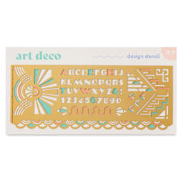 Another Studio Brass Stencil - Art Deco, front of packaging