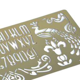 Another Studio Brass Stencil - Nouveau, close-up