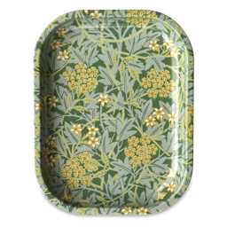 Curious Prints Vintage Metal Tray - 5" x 7", Morris Jasmine, front