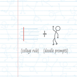 Roaring Spring Doodlewrite Spiral Notebook - 8-1/2" x 11", Ruled, 60 Sheets