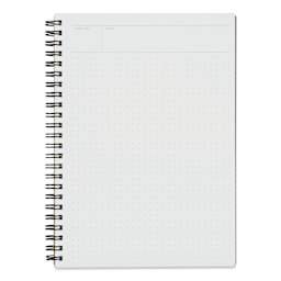 Maruman Mnemosyne Notebook - Black, A5, Dot Grid, open