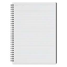 Maruman Mnemosyne Notebook - Black, B5, Lined, open
