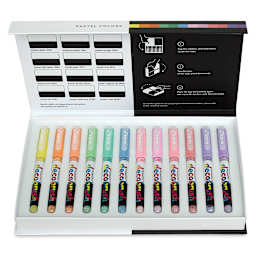Karin Pigment Decobrush Markers - Pastel Colors, Set of 12 (open box with markers)