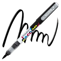 Karin Pigment Decobrush Marker - Black marker and swatch