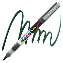 Karin Pigment Decobrush Marker - Olive Black marker and swatch