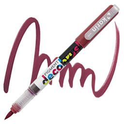 Karin Pigment Decobrush Marker - Burgundy marker and swatch