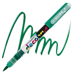 Karin Pigment Decobrush Marker - Green marker and swatch