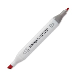 Kingart Pro Double-Ended Art Alcohol Markers - Floral Palette, Set of 12, marker with caps off