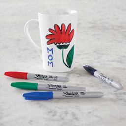 Sharpie Permanent Markers Fine and Ultra-Fine Variety Pack (used to write on ceramic mug)