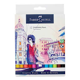 Faber-Castell Goldfaber Aqua Dual Markers - Assorted, Set of 12 (front of package)