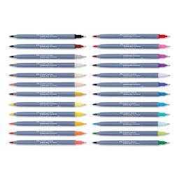 Faber-Castell Goldfaber Aqua Dual Markers - Assorted, Set of 24 (markers with caps removed)