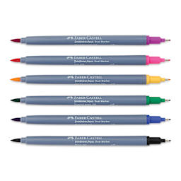 Faber-Castell Goldfaber Aqua Dual Markers - Graffiti, Set of 6 (markers with caps off)