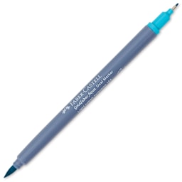 Faber-Castell Goldfaber Aqua Dual Marker - 154 Light Cobalt Turquoise (marker with caps removed)