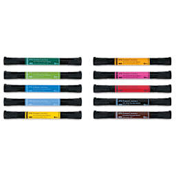 Faber-Castell Pitt Artist Pen Dual Tip Markers - Set of 10 with caps on